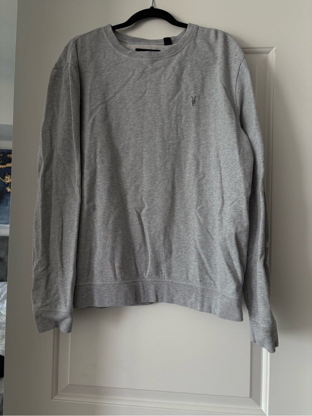 All Saints Light Gray Crewneck Sweatshirt